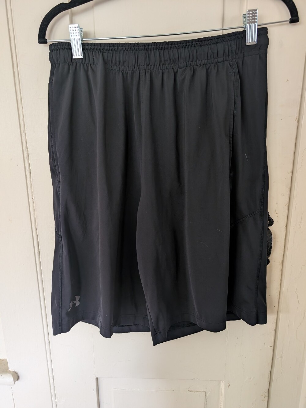 Set Of 2 Men’s Basketball Shorts - Nike Black & Blue Dri-Fit Under Armour Black - Picture 6 of 10